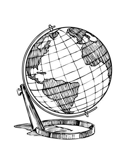 globe clipart black and white|globe illustration black and white.